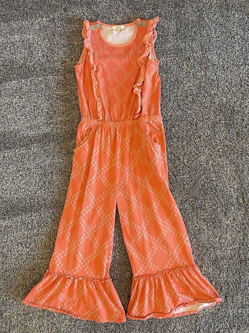Matilda Jane Girl's Size 14 Dream Chasers Day of Fun Romper Jumpsuit Wide Leg